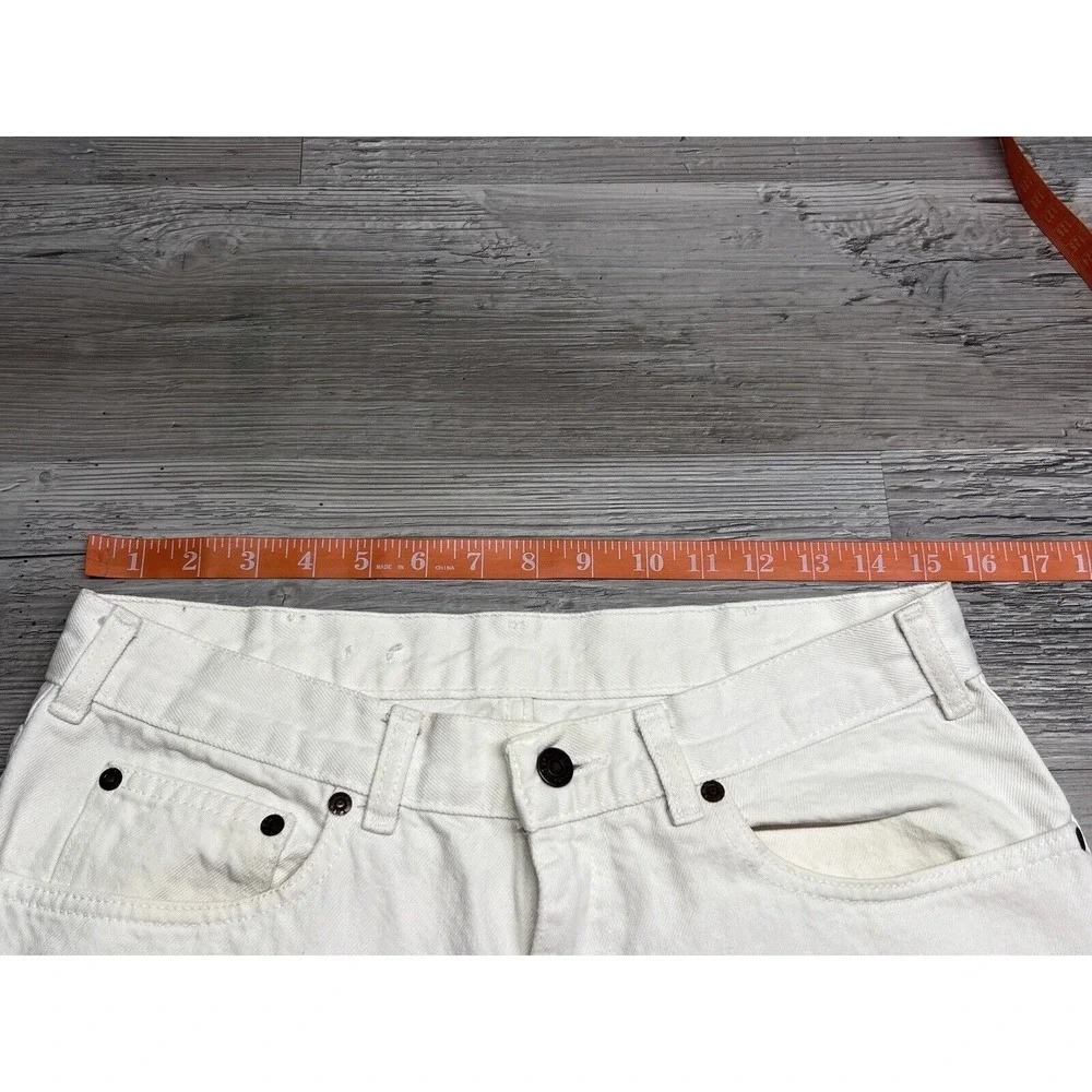 Vintage GAP Womens White Jeans Made In USA 80s 90s Denim Tapered Leg Size 31sx30